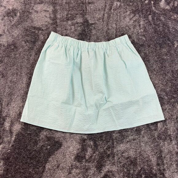Lilly Pulitzer Mimosa Skirt Mini Lined Seersucker Shorely Blue Striped Sz S NWT - Picture 7 of 9